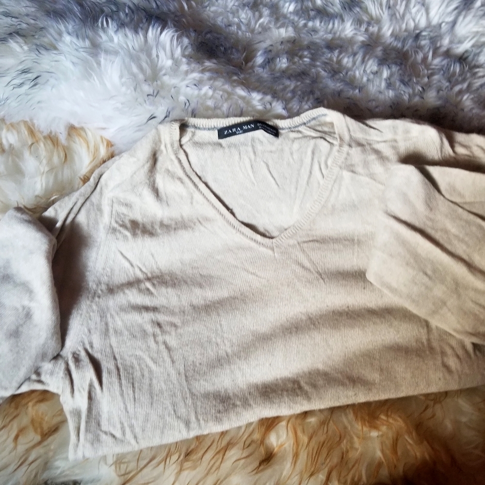 Zara V neck mens sweater